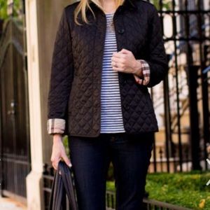 Burberry diamond quilted black jacket
